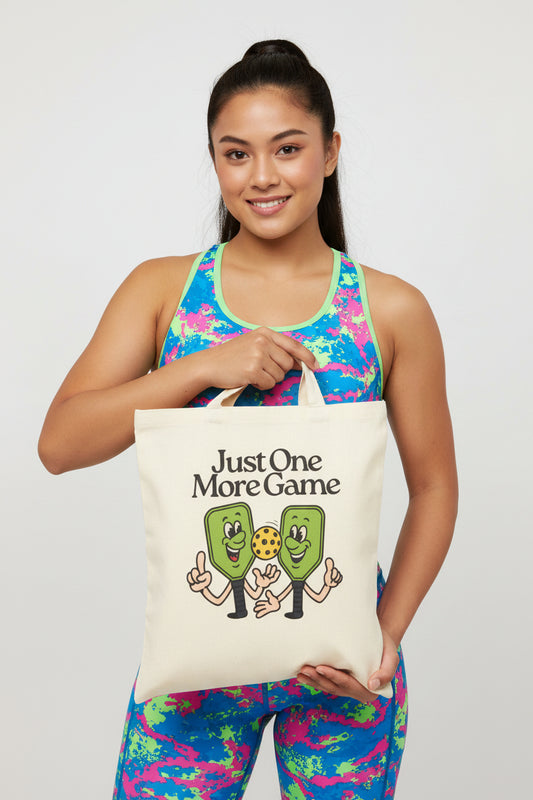 JUST ONE MORE GAME - Pickleball (Tote Bag)