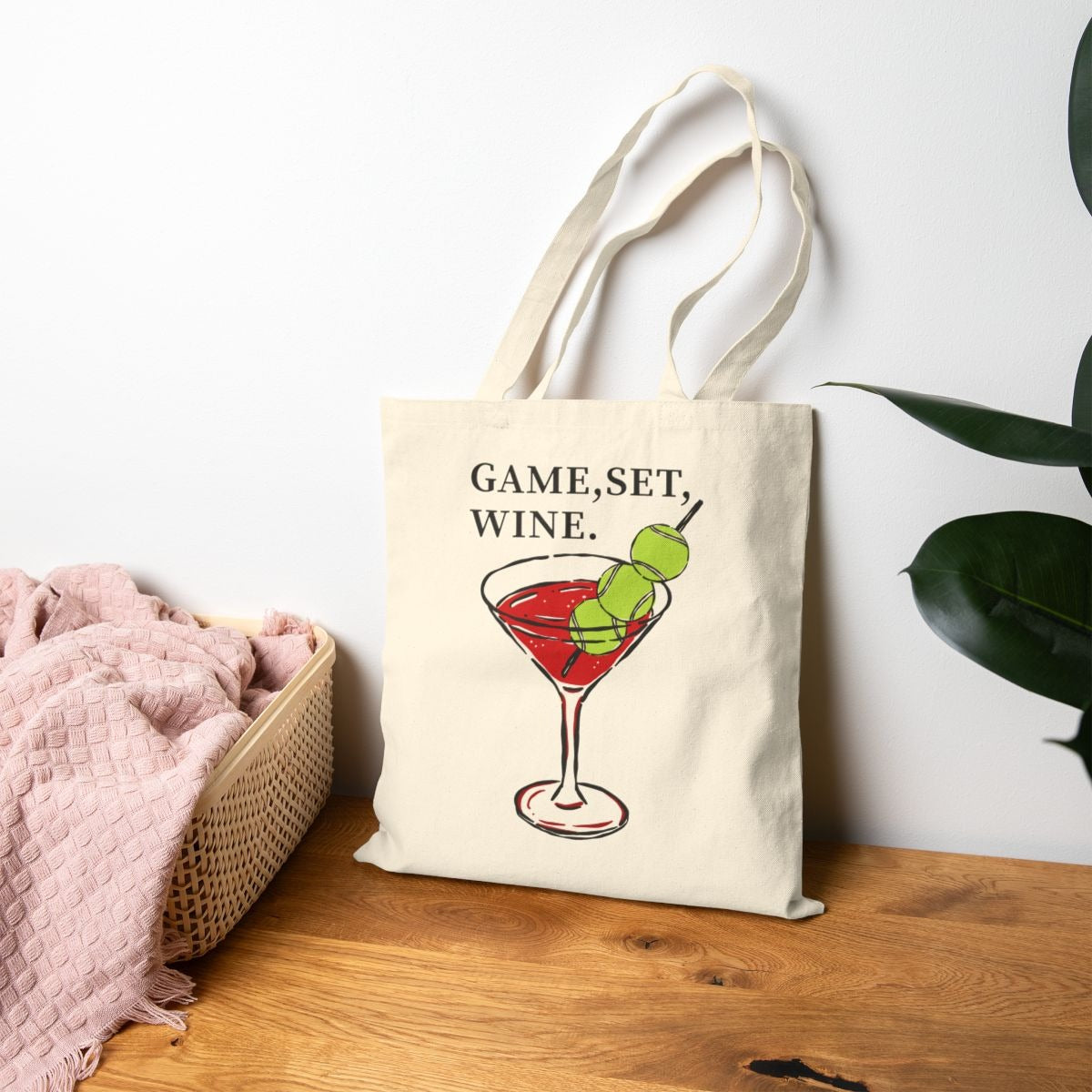 GAME, SET, WINE - Tennis (Tote Bag)
