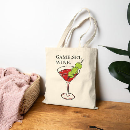 GAME, SET, WINE - Tennis (Tote Bag)