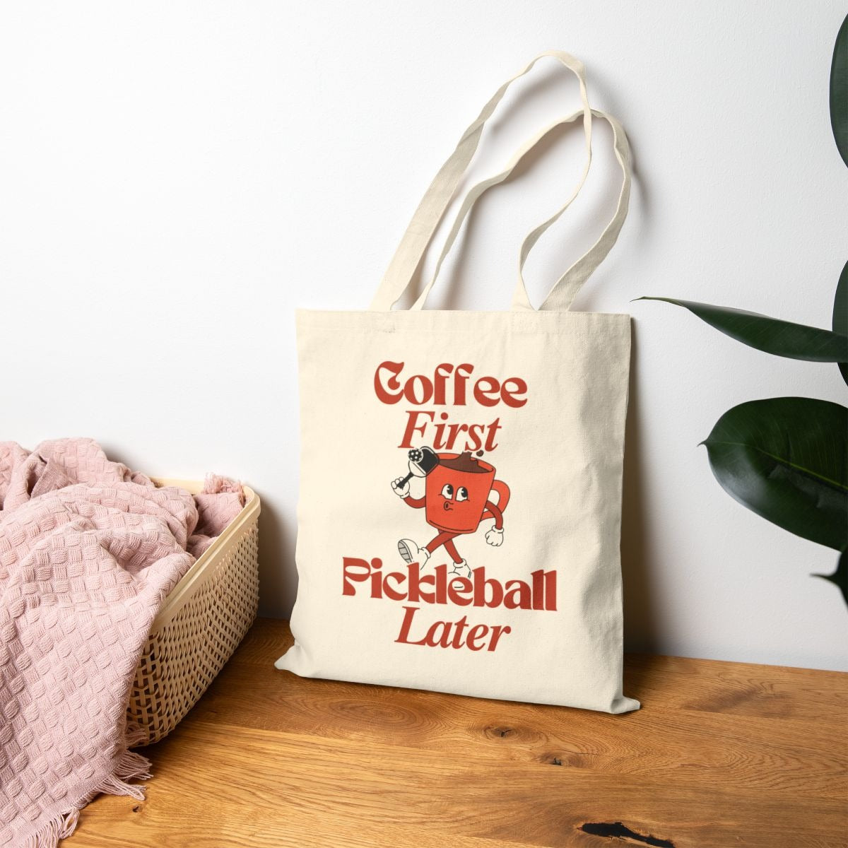 COFFEE FIRST 3 - Pickleball (Tote Bag)