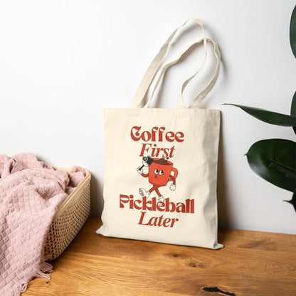 COFFEE FIRST 3 - Pickleball (Tote Bag)