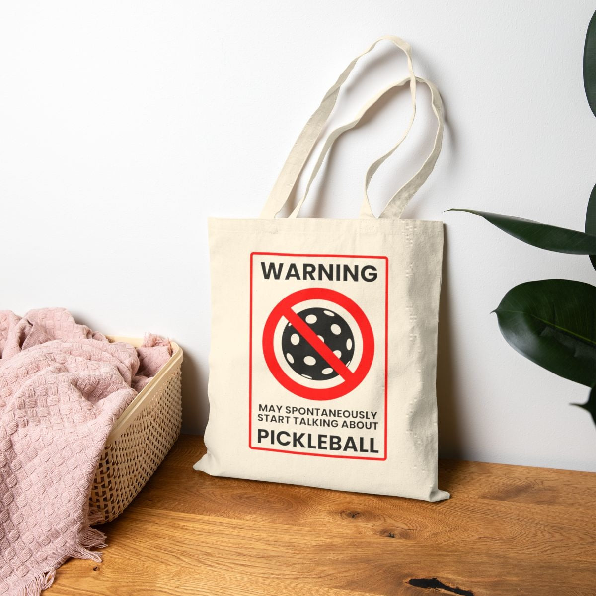 WARNING PICKLEBALL - Pickleball (Tote Bag)