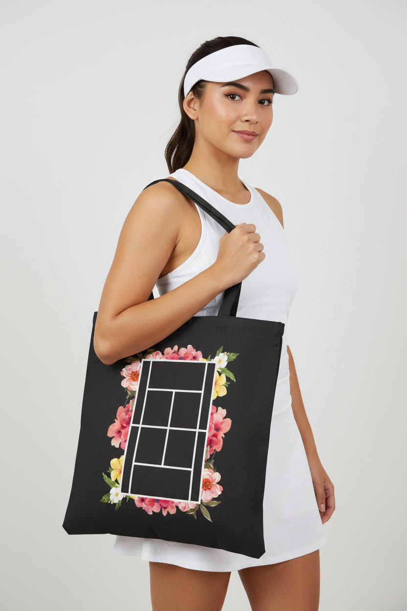 TENNIS FLORAL 1 - Tennis (Tote Bag)