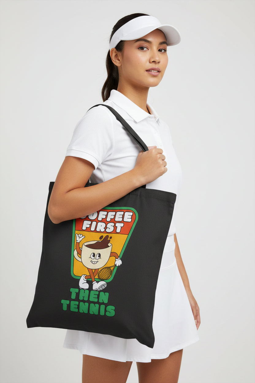 COFFEE FIRST THEN TENNIS 2 -Tennis (Tote Bag)