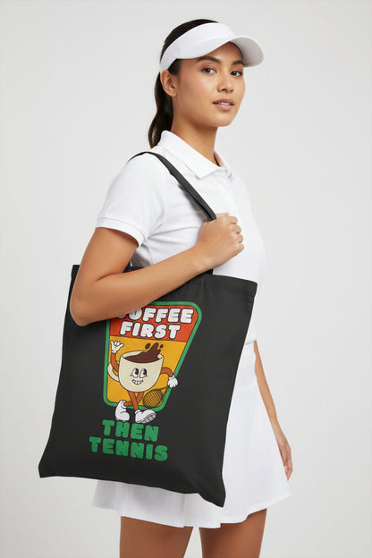 COFFEE FIRST THEN TENNIS 2 -Tennis (Tote Bag)