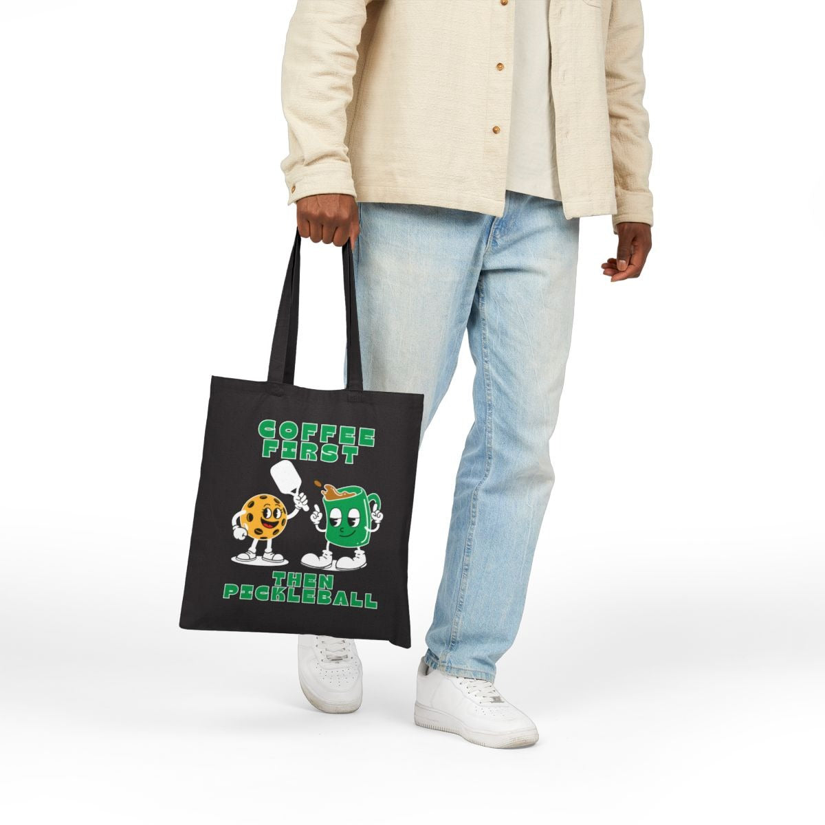 COFFEE FIRST 2 - Pickleball (Tote Bag)
