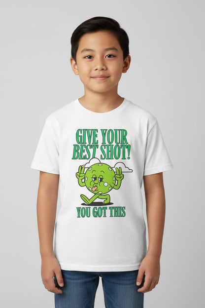BEST SHOT - Pickleball (Kids Tee)