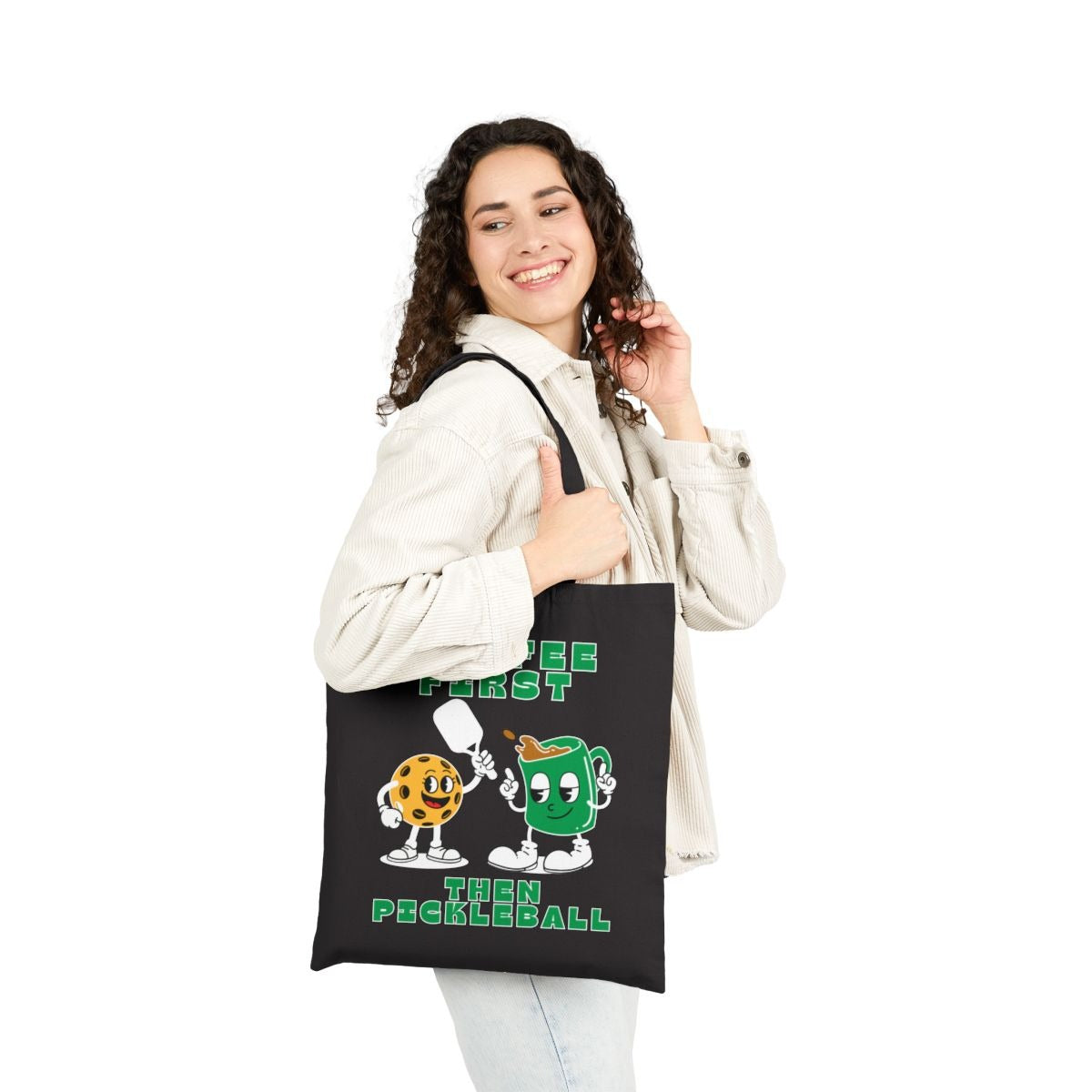 COFFEE FIRST 2 - Pickleball (Tote Bag)