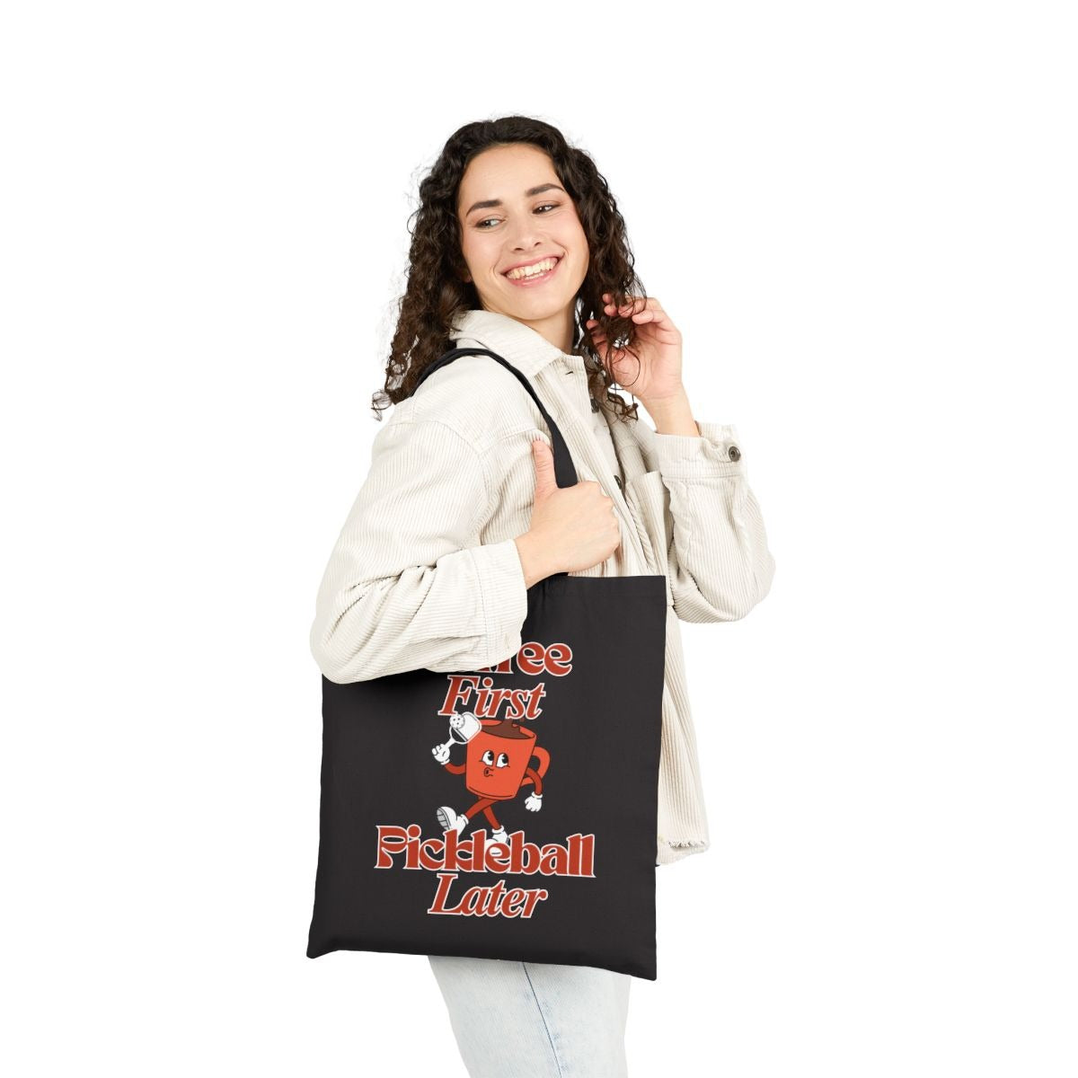 COFFEE FIRST 3 - Pickleball (Tote Bag)