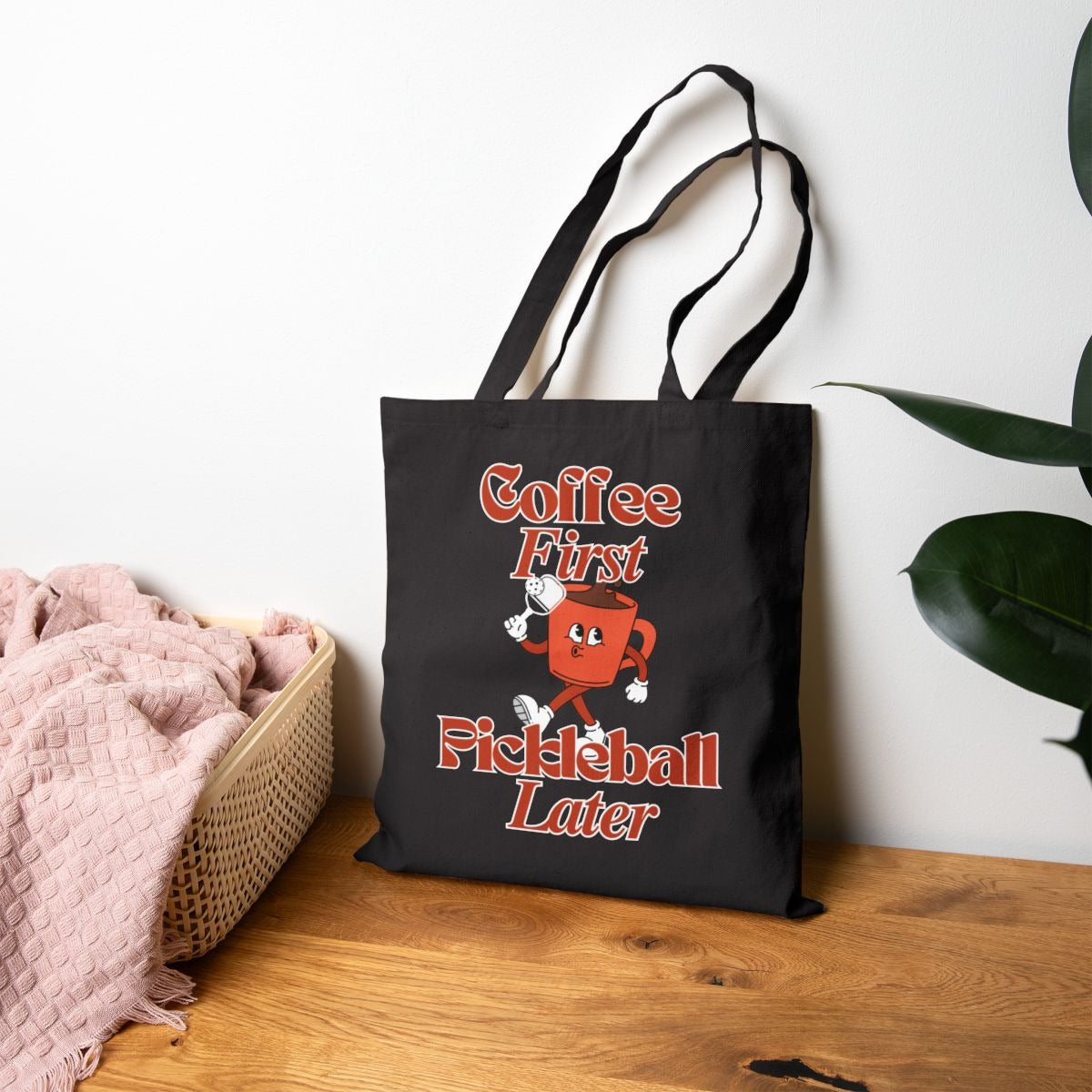COFFEE FIRST 3 - Pickleball (Tote Bag)