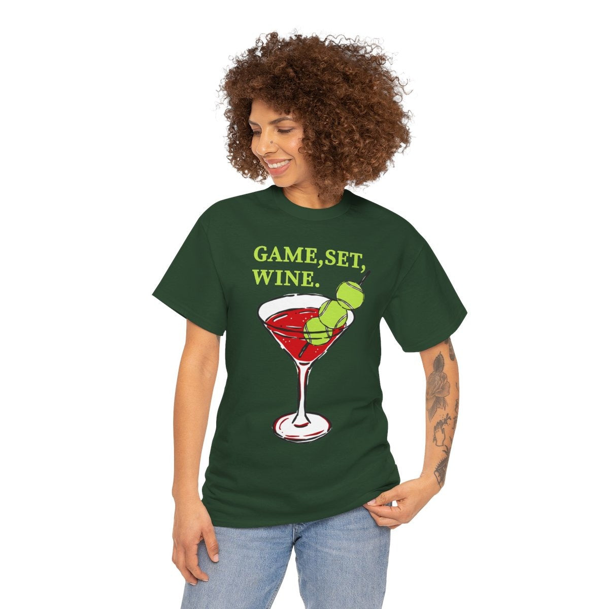 GAME, SET, WINE - Tennis (Basic Tee)