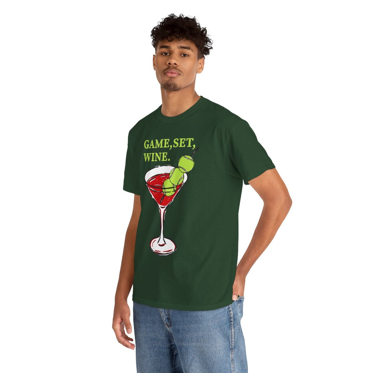 GAME, SET, WINE - Tennis (Basic Tee)