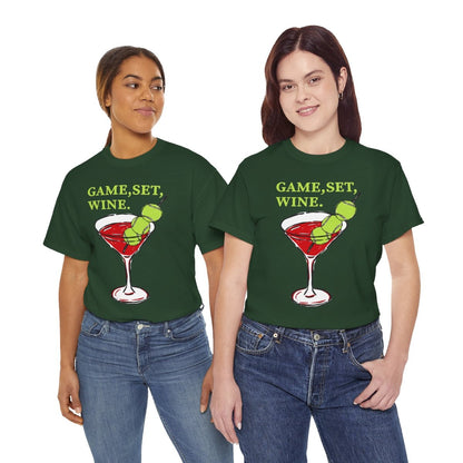 GAME, SET, WINE - Tennis (Basic Tee)
