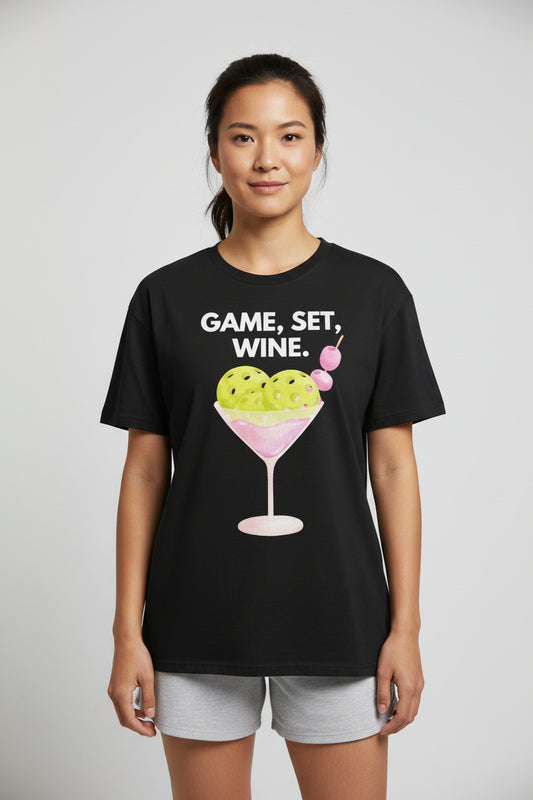 GAME SET WINE - Pickleball (Basic Tee)