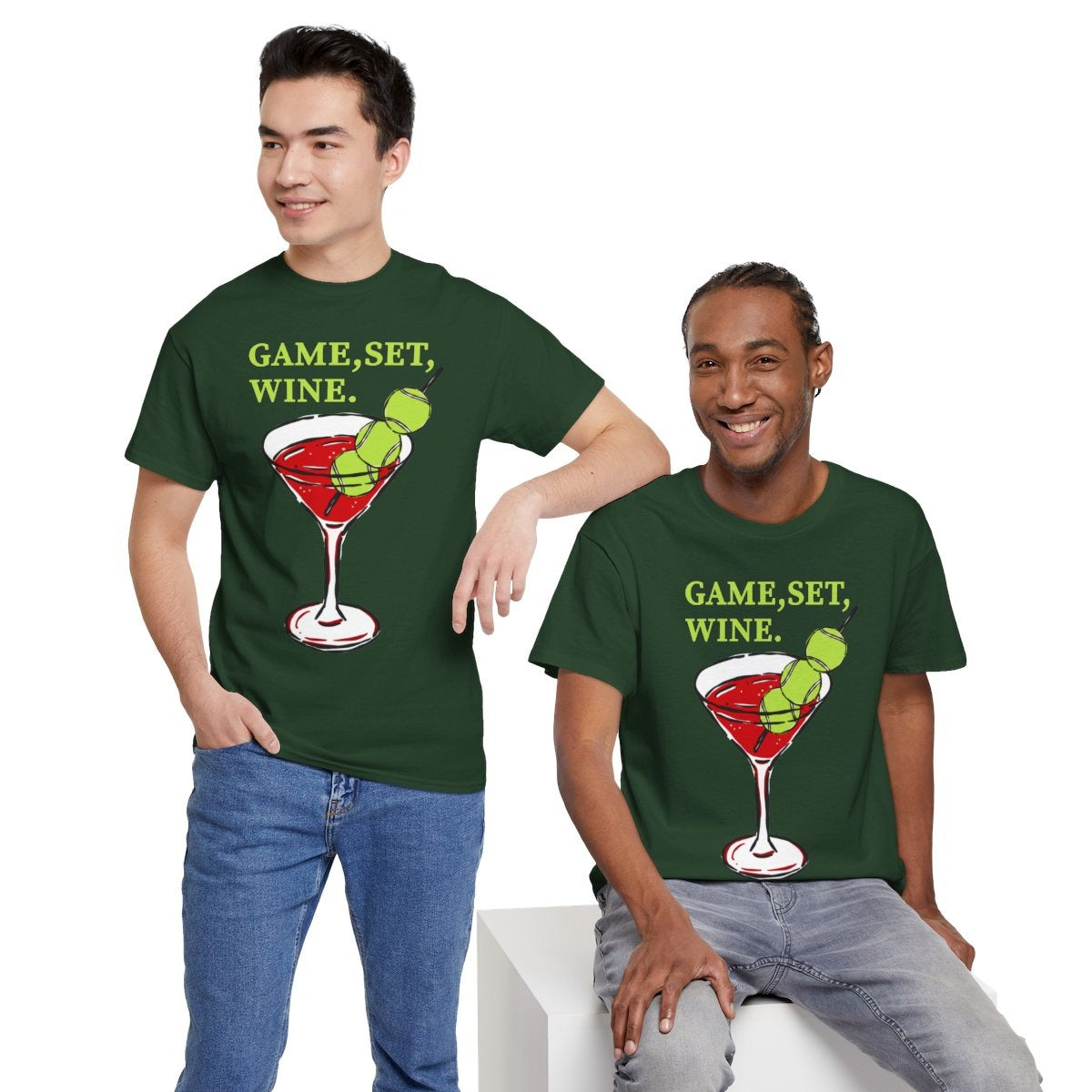 GAME, SET, WINE - Tennis (Basic Tee)