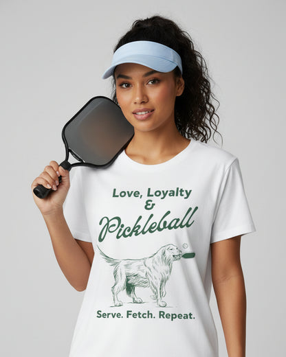 PADDLE & PAWS - Pickleball (Basic Tee)