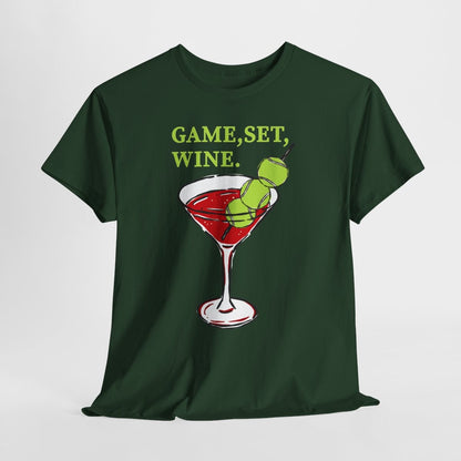 GAME, SET, WINE - Tennis (Basic Tee)