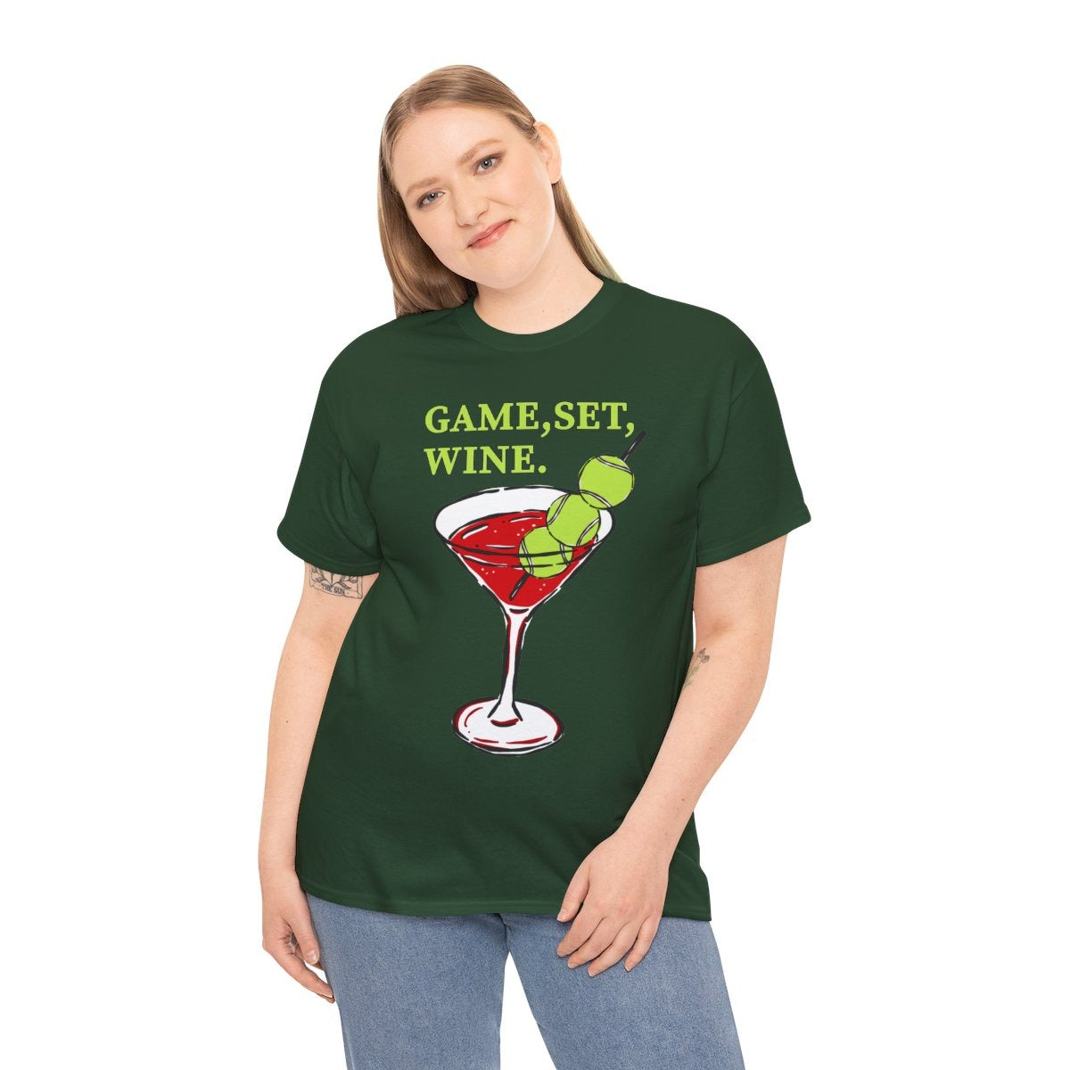GAME, SET, WINE - Tennis (Basic Tee)