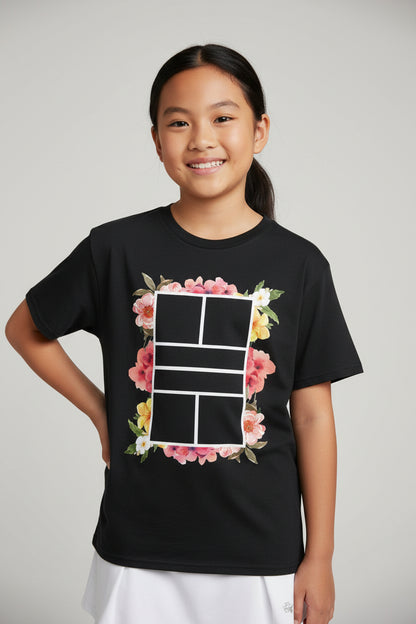 PICKLEBALL FLORAL - Pickleball (Kids Tee)