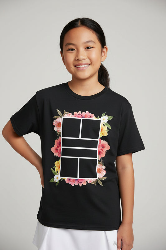 PICKLEBALL FLORAL - Pickleball (Kids Tee)