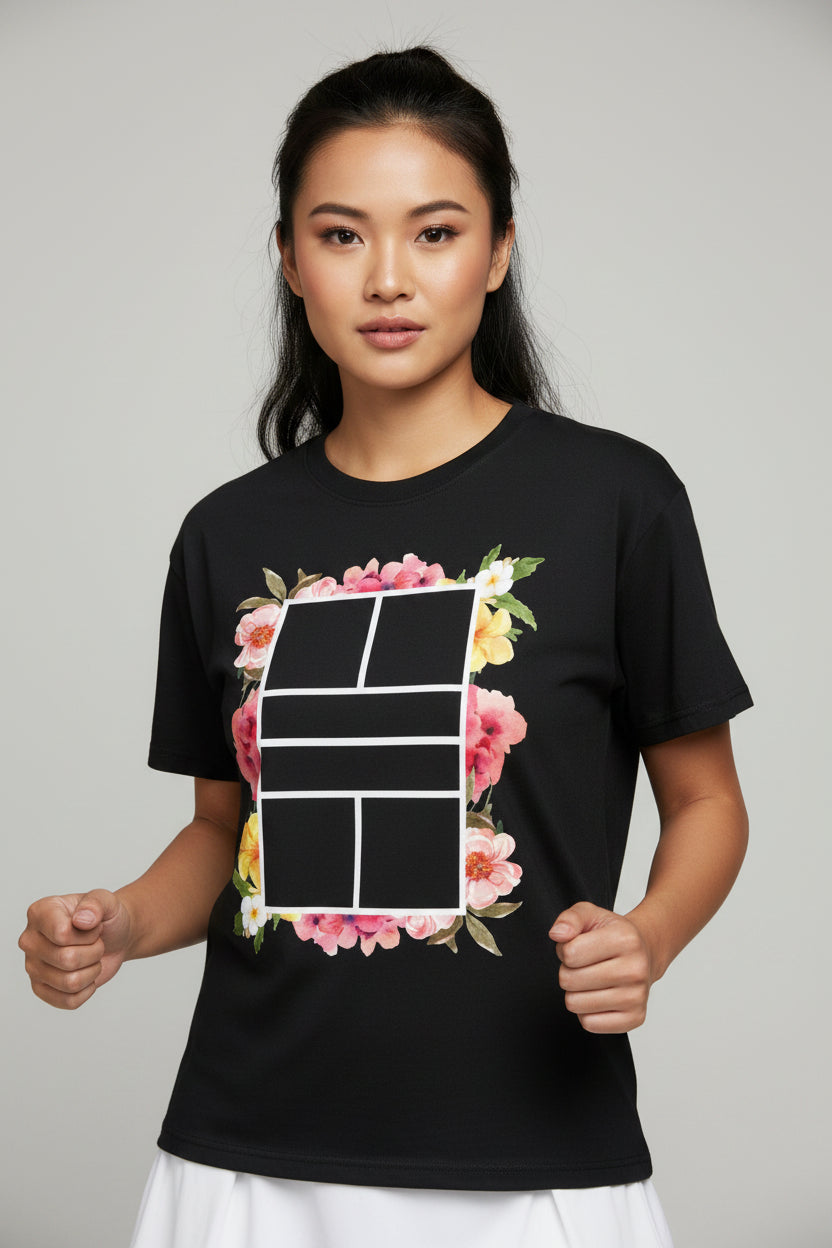 PICKLEBALL FLORAL - Pickleball (Basic Tee)