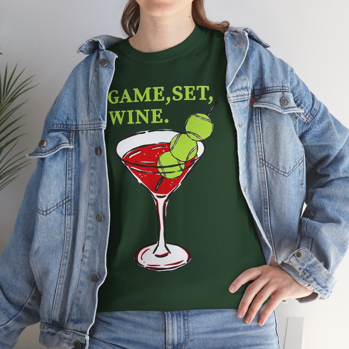 GAME, SET, WINE - Tennis (Basic Tee)