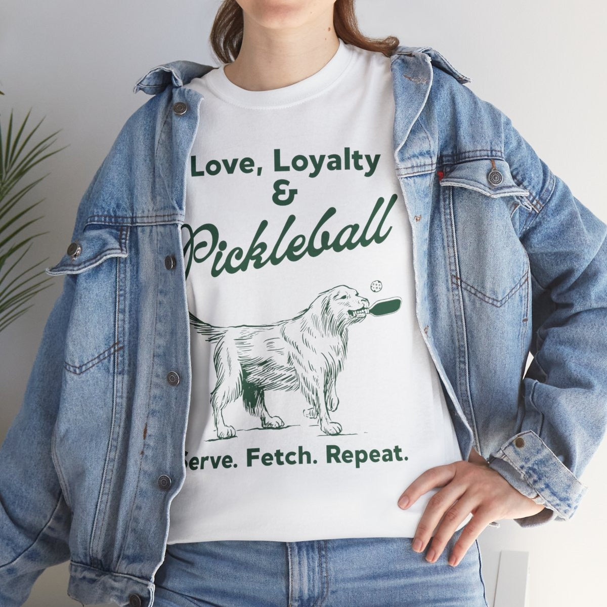 PADDLE & PAWS - Pickleball (Basic Tee)