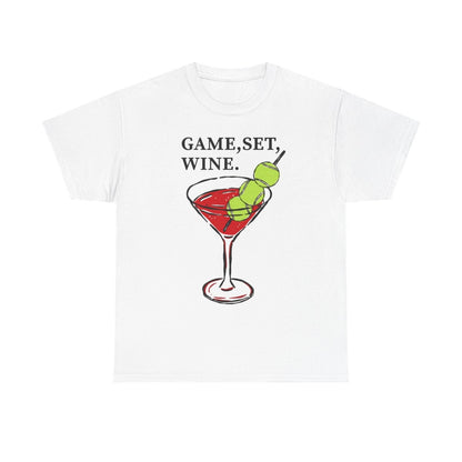 GAME, SET, WINE - Tennis (Basic Tee)