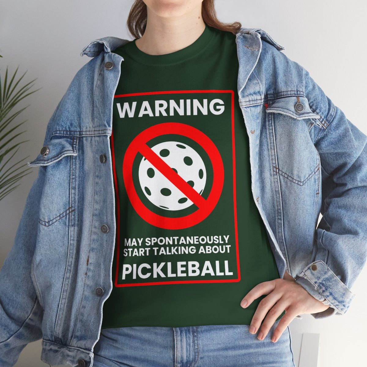 WARNING PICKLEBALL - Pickleball (Basic Tee)