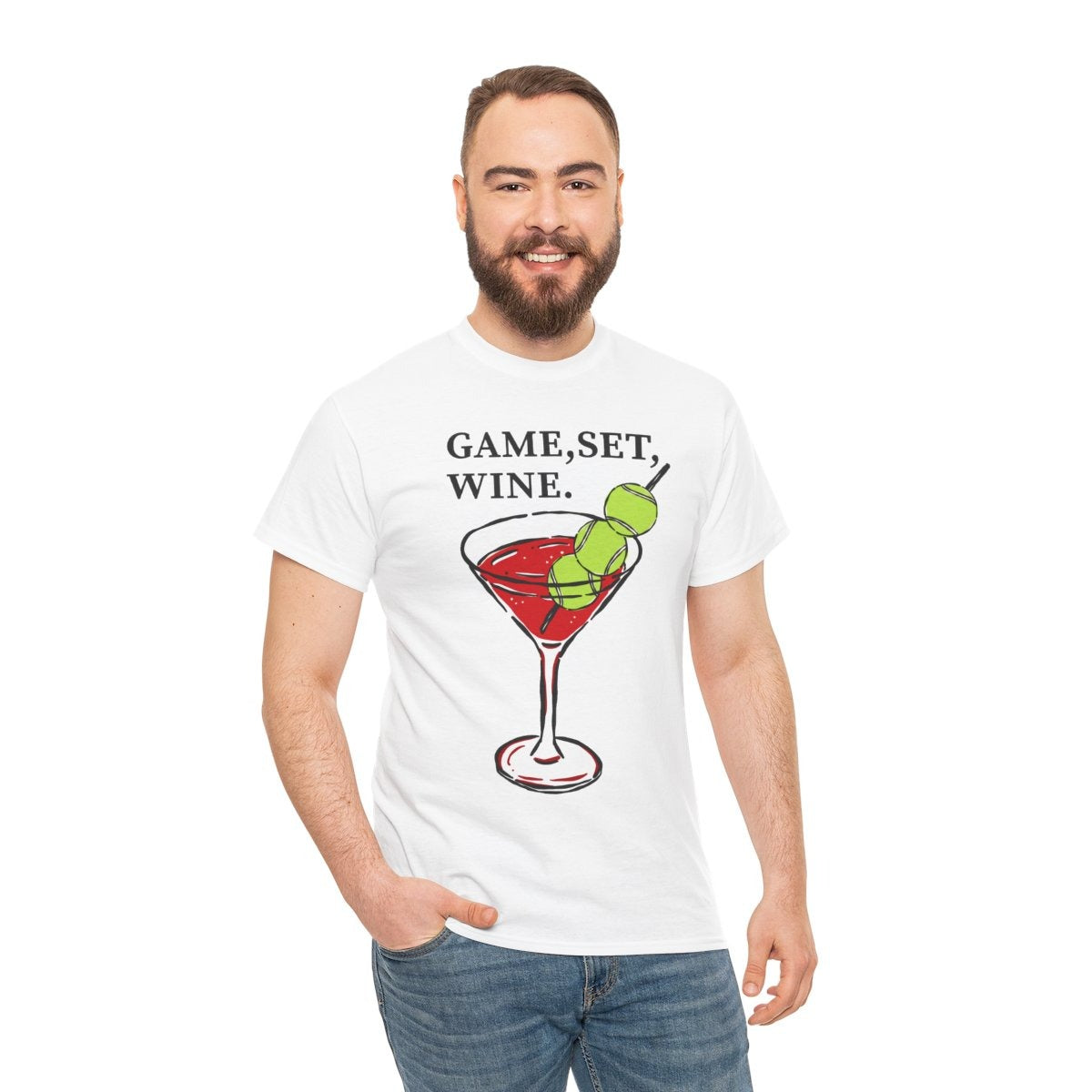 GAME, SET, WINE - Tennis (Basic Tee)