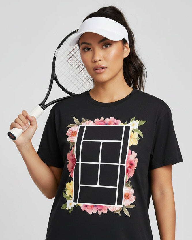 TENNIS FLORAL 1 - Tennis (Basic Tee)