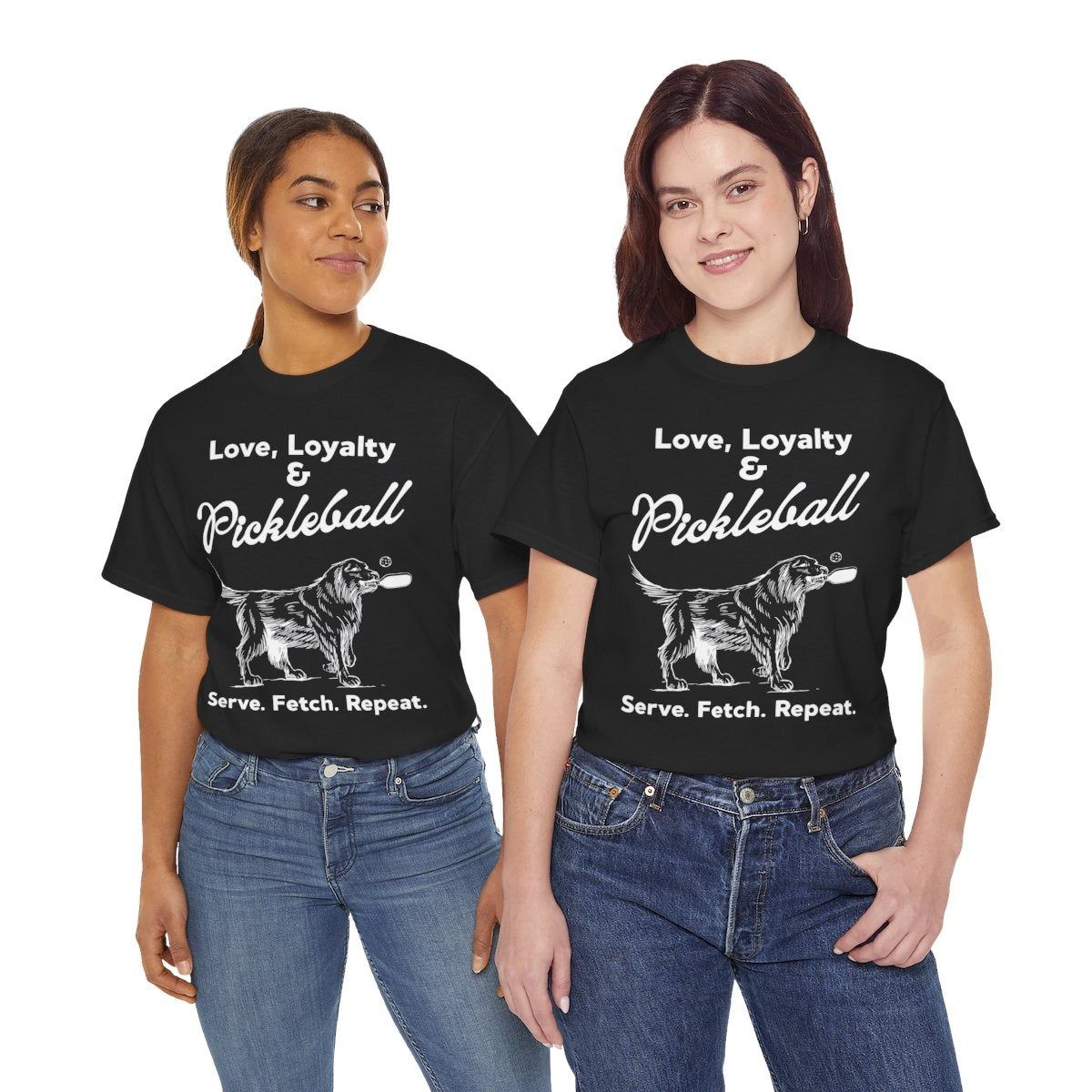 PADDLE & PAWS - Pickleball (Basic Tee)