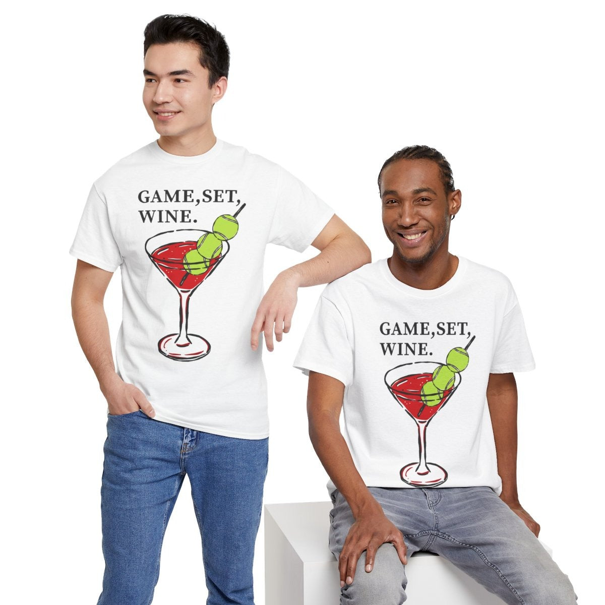 GAME, SET, WINE - Tennis (Basic Tee)