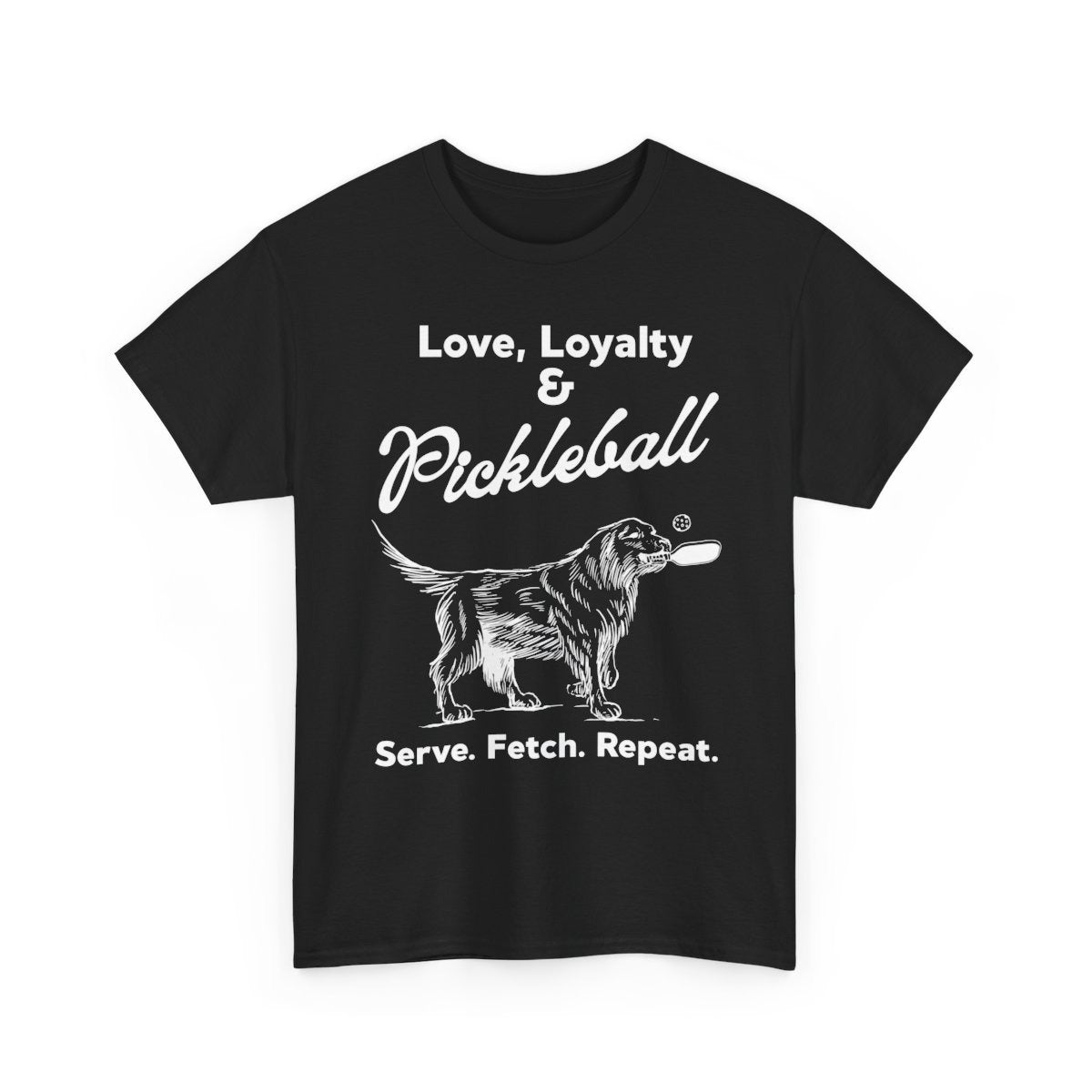 PADDLE & PAWS - Pickleball (Basic Tee)