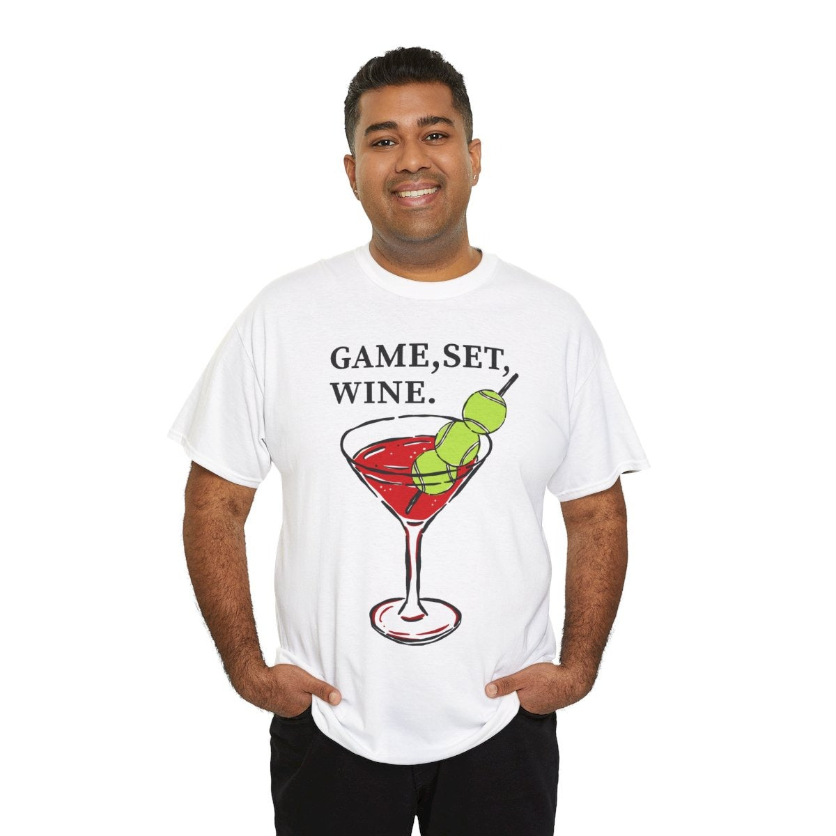 GAME, SET, WINE - Tennis (Basic Tee)