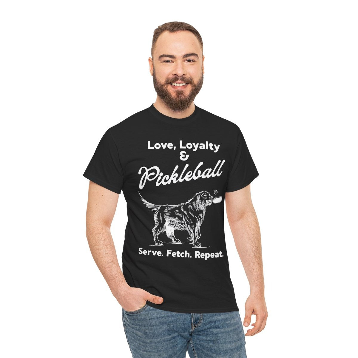 PADDLE & PAWS - Pickleball (Basic Tee)