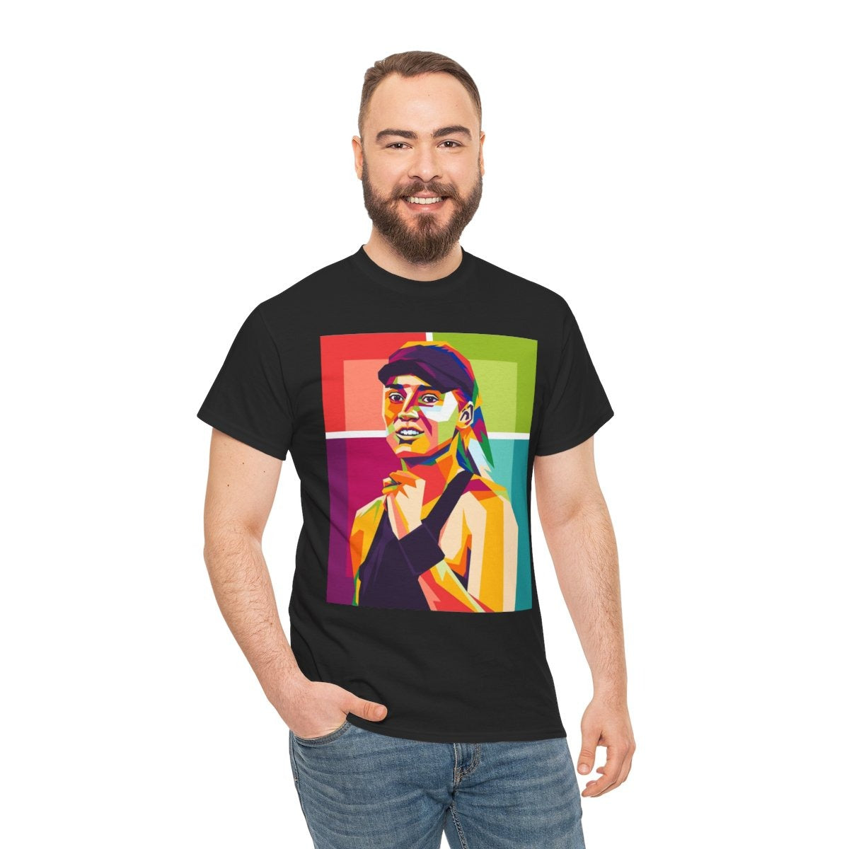 ELENA RYBAKINA 1 - Tennis (Basic Tee)