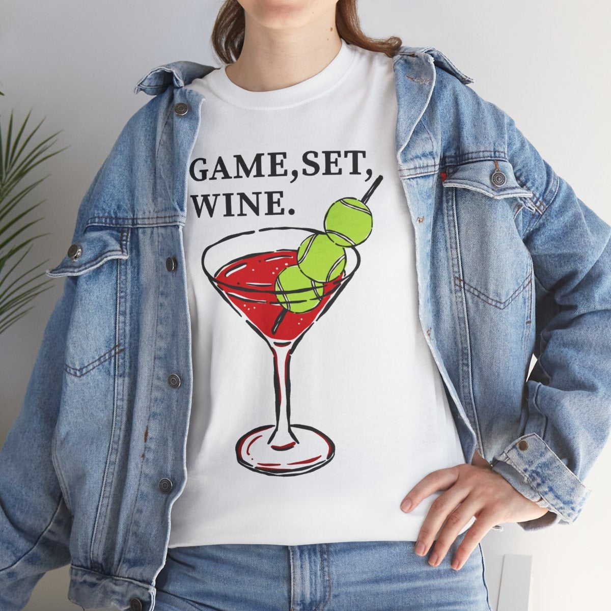 GAME, SET, WINE - Tennis (Basic Tee)