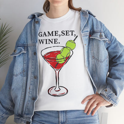 GAME, SET, WINE - Tennis (Basic Tee)
