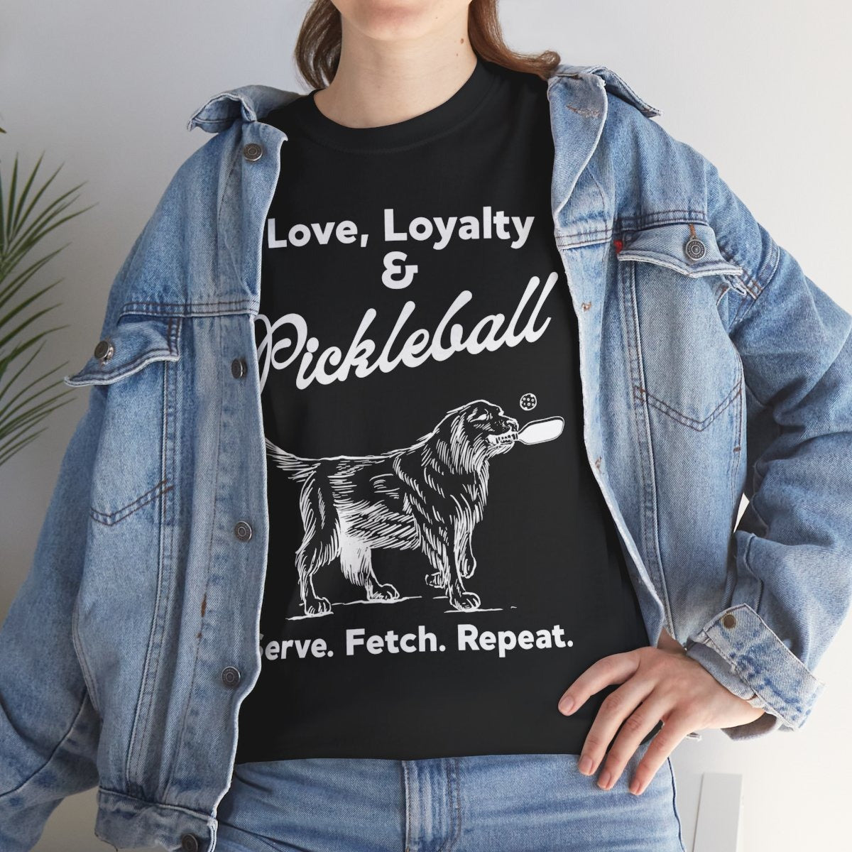 PADDLE & PAWS - Pickleball (Basic Tee)