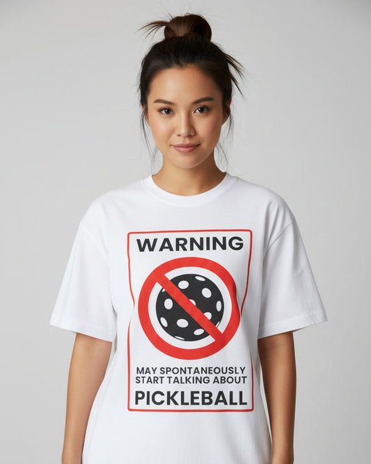 WARNING PICKLEBALL - Pickleball (Basic Tee)