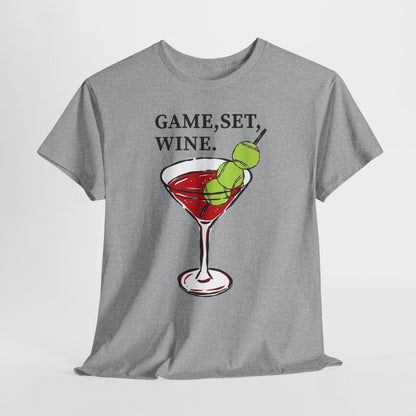 GAME, SET, WINE - Tennis (Basic Tee)