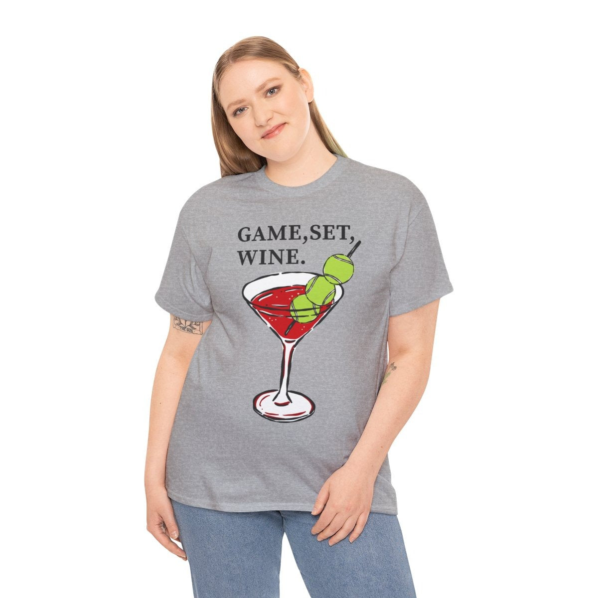GAME, SET, WINE - Tennis (Basic Tee)