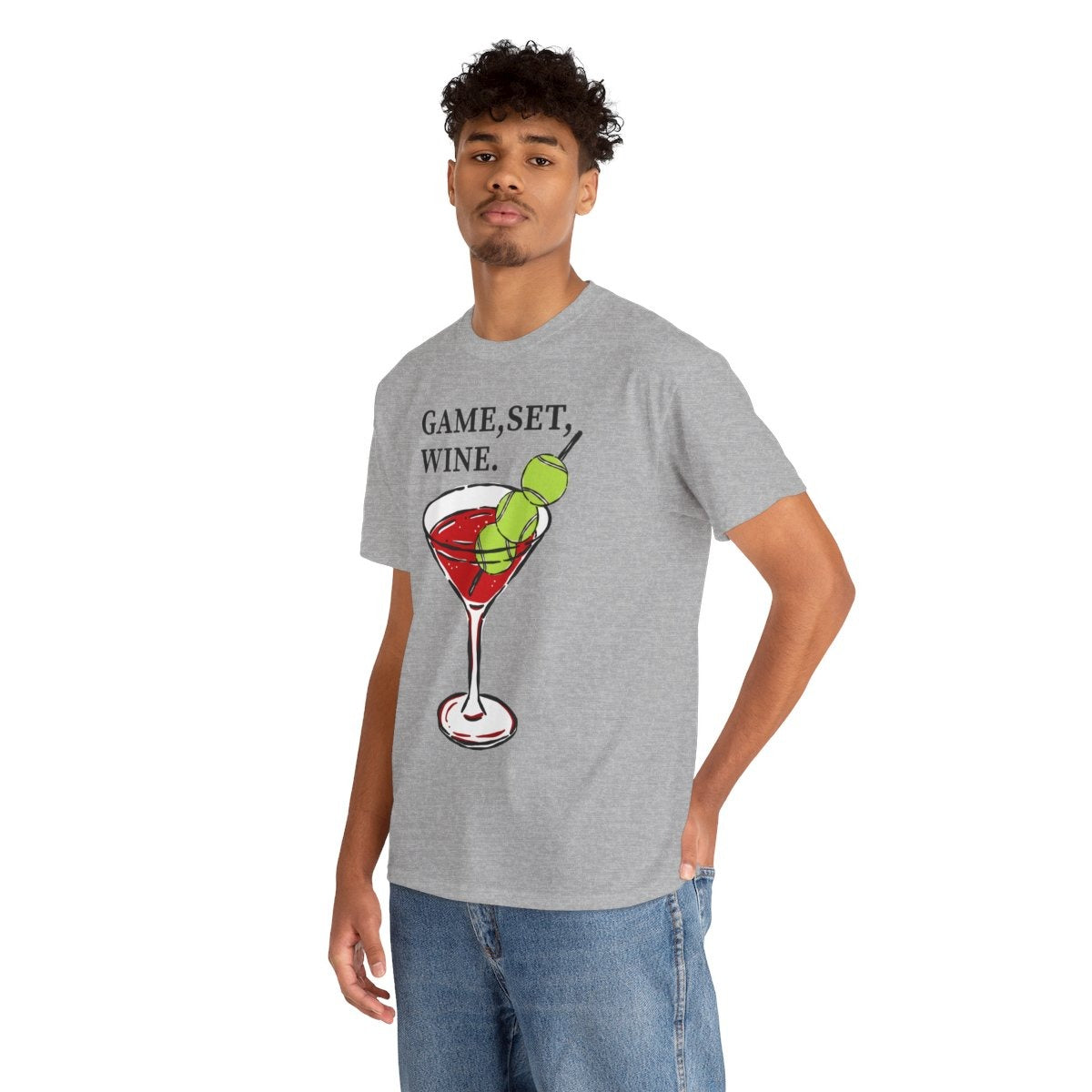 GAME, SET, WINE - Tennis (Basic Tee)