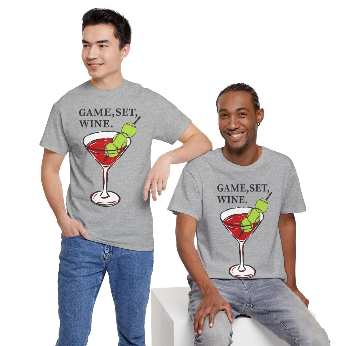 GAME, SET, WINE - Tennis (Basic Tee)