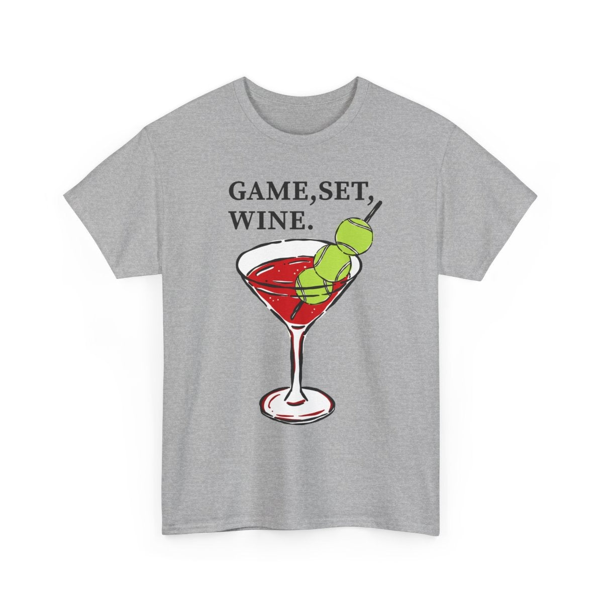 GAME, SET, WINE - Tennis (Basic Tee)