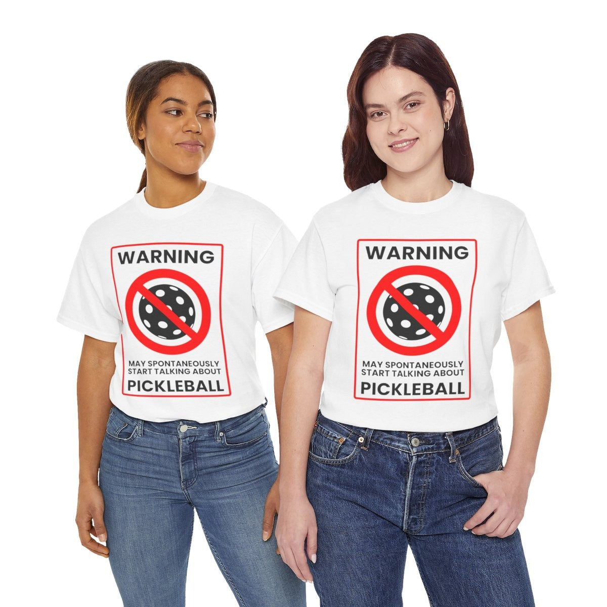WARNING PICKLEBALL - Pickleball (Basic Tee)