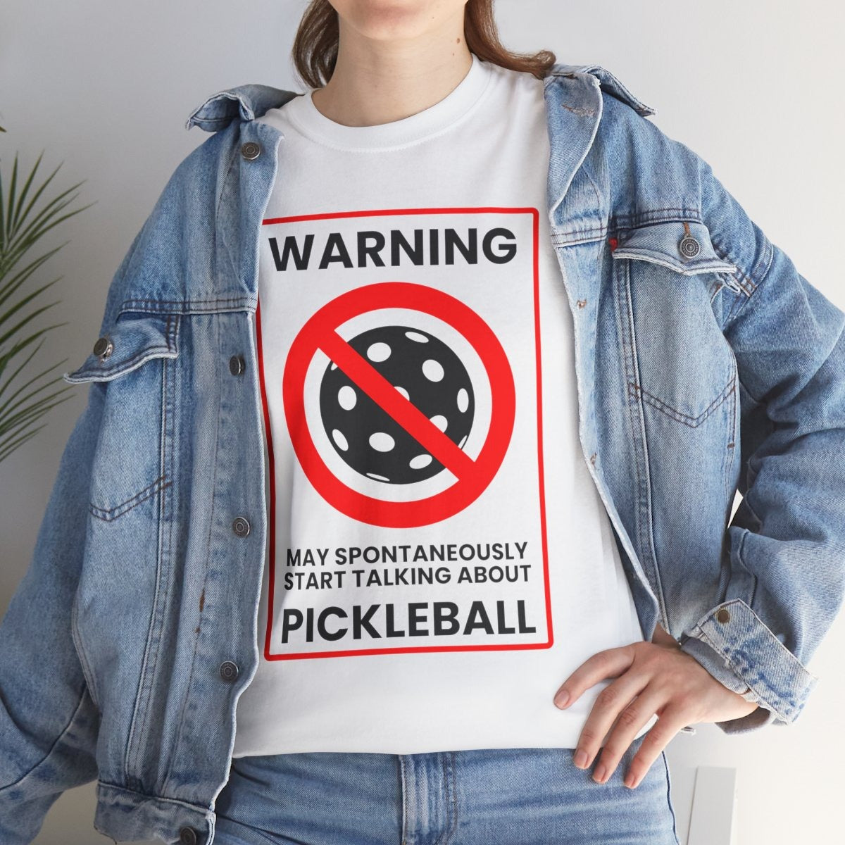 WARNING PICKLEBALL - Pickleball (Basic Tee)