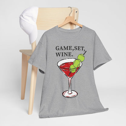 GAME, SET, WINE - Tennis (Basic Tee)