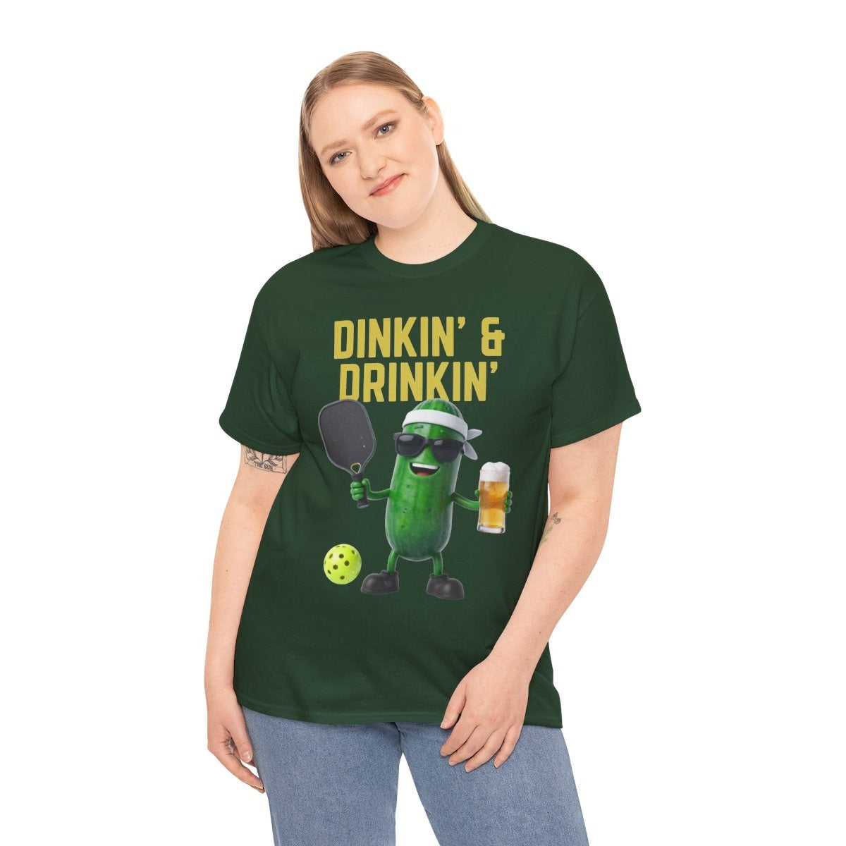 DINKIN' & DRINKIN'- Pickleball (Basic Tee)